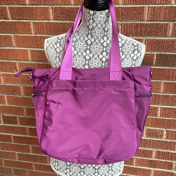 Purple nylon tote bag NWOT - Picture 2 of 12